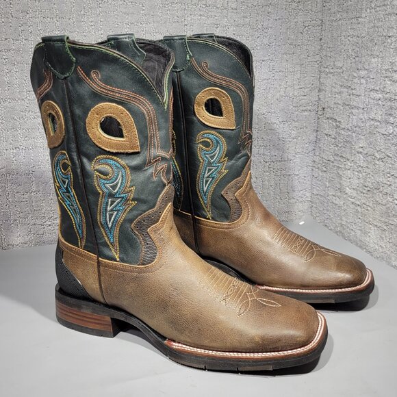 J.B. Dillon Men's Size Left 10.5EE Right 10.5D Brown Black Leather Boots JBR1111 - Picture 6 of 13